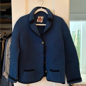 Vintage 40’s/50’s Boiled Wool Jacket with Black Trim